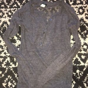 J. Crew Sheer Henley🍂